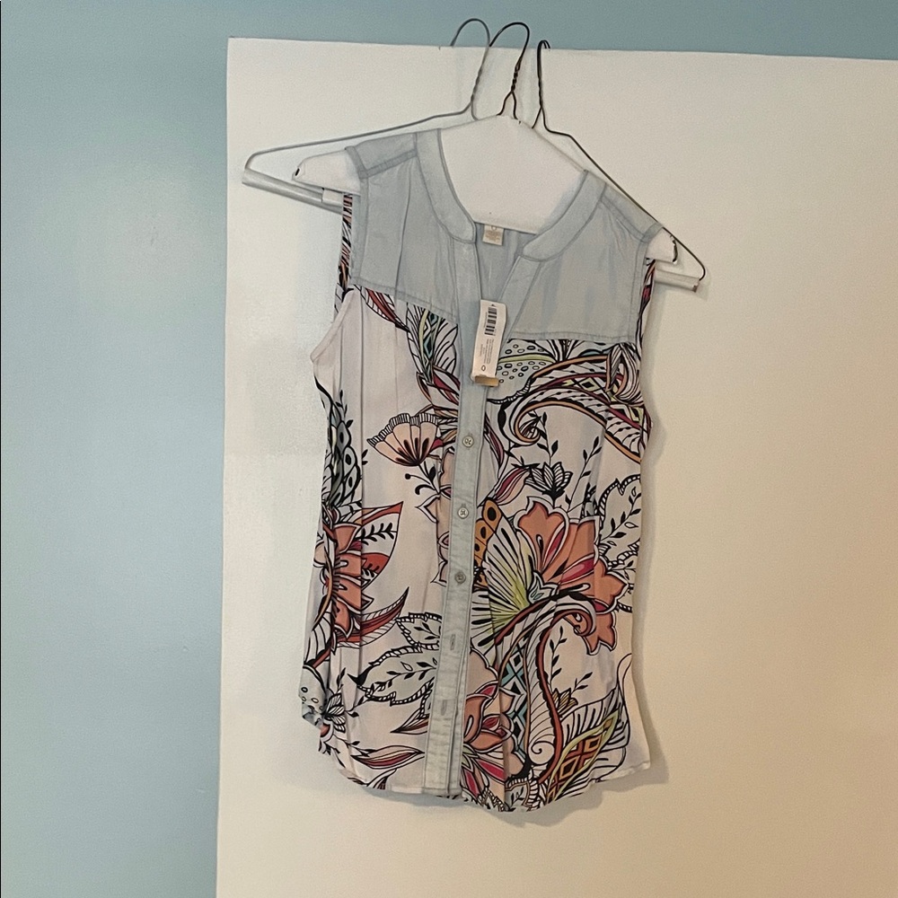 Floral Sleeveless Top - Multicolor